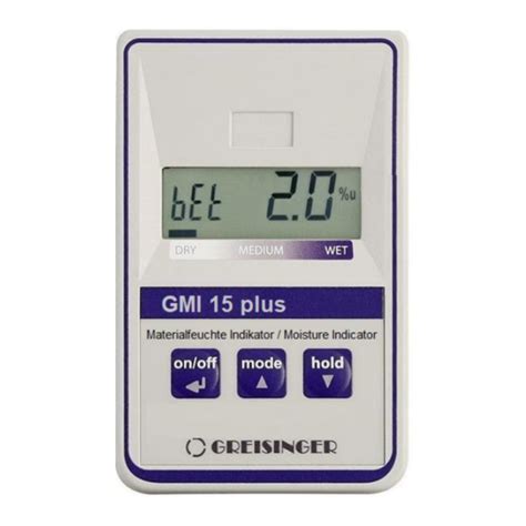 vochtmeter gmi 15|GHM GREISINGER GMI 15 PLUS OPERATING .